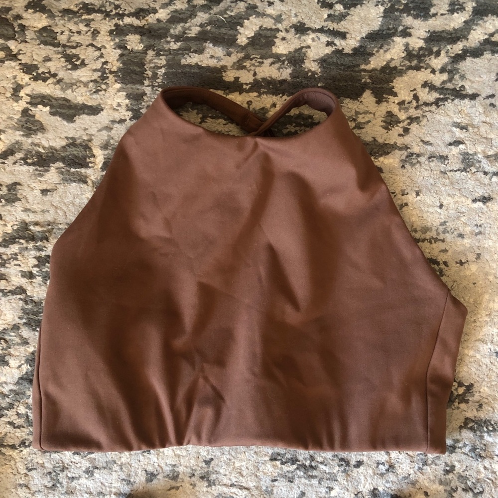 Girlfriend collective topanga top (brown)